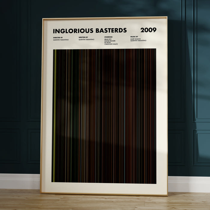 Inglorious Basterds Movie Barcode Poster