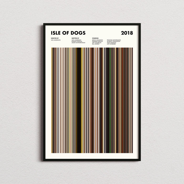Isle of Dogs Movie Barcode Poster