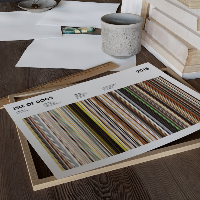 Isle of Dogs Movie Barcode Poster