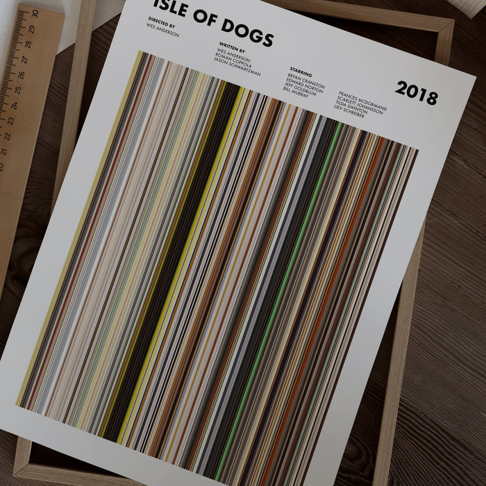 Isle of Dogs Movie Barcode Poster