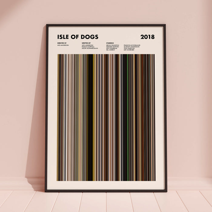 Isle of Dogs Movie Barcode Poster