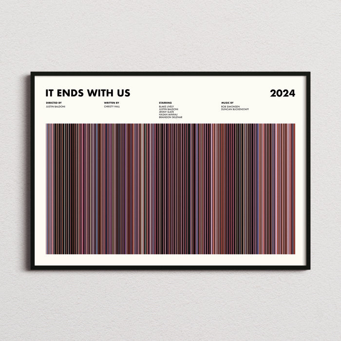It Ends With Us Movie Barcode Poster