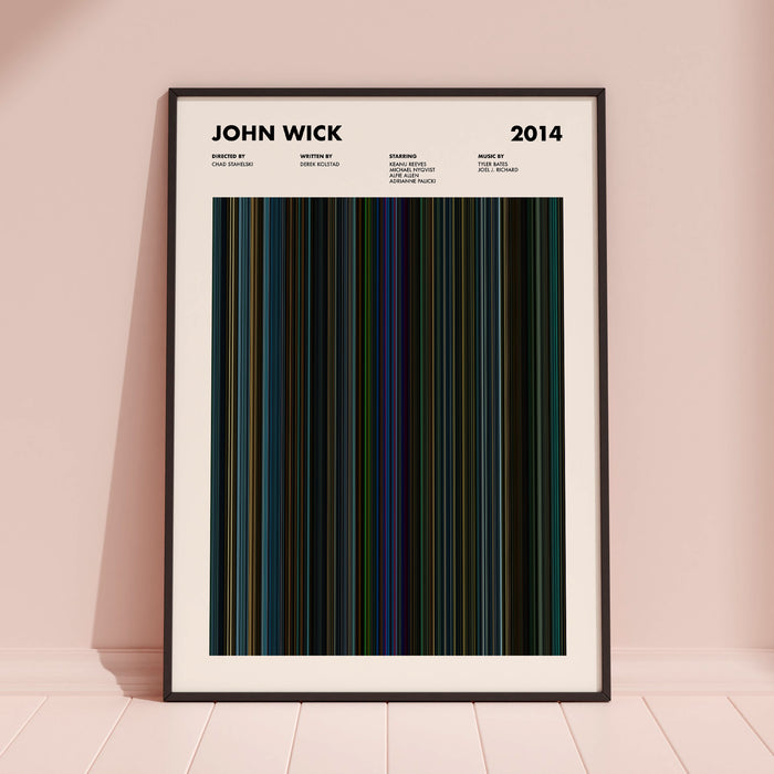 John Wick Movie Barcode Poster