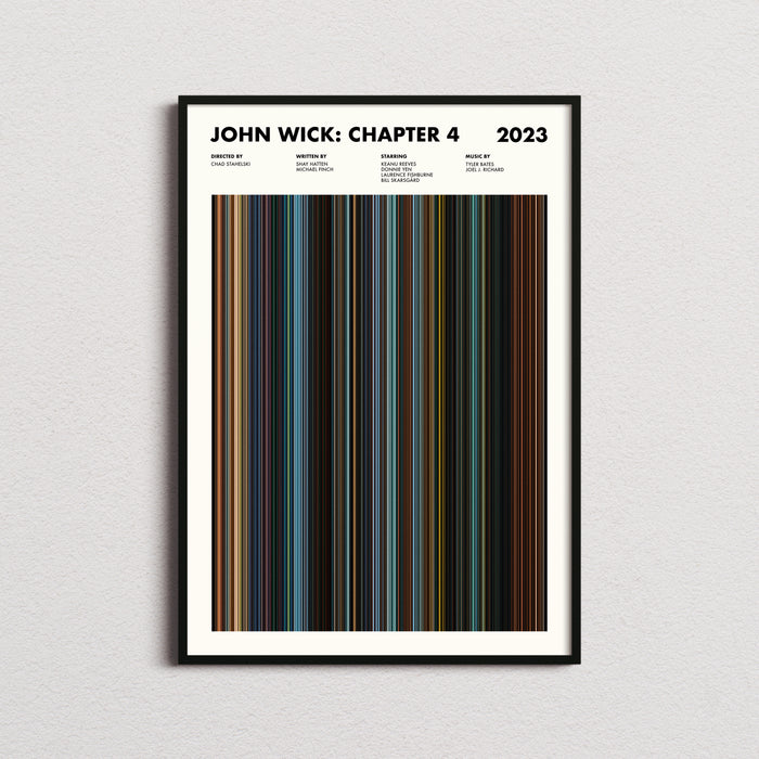 John Wick Chapter 4 Movie Barcode Poster