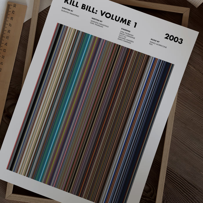 Kill Bill Vol 1 Movie Barcode Poster