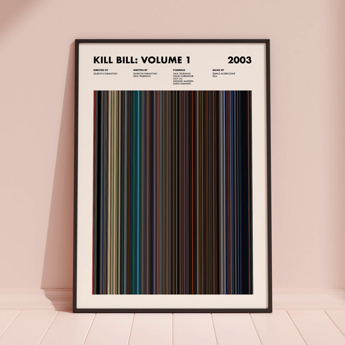 Kill Bill Vol 1 Movie Barcode Poster