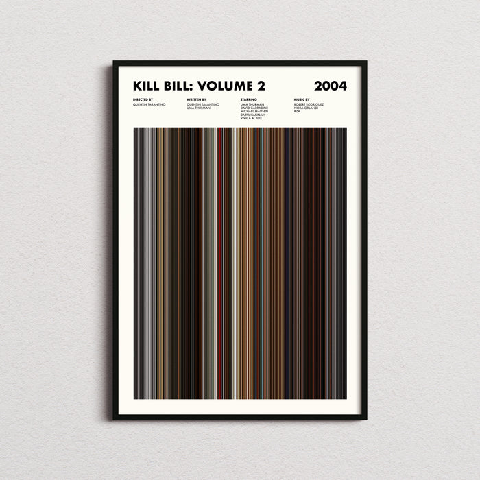 Kill Bill Vol 2 Movie Barcode Poster