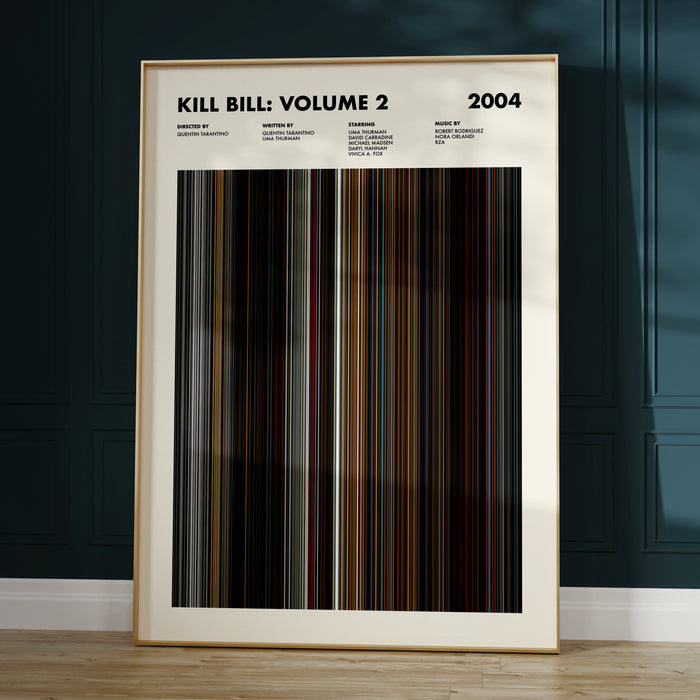 Kill Bill Vol 2 Movie Barcode Poster