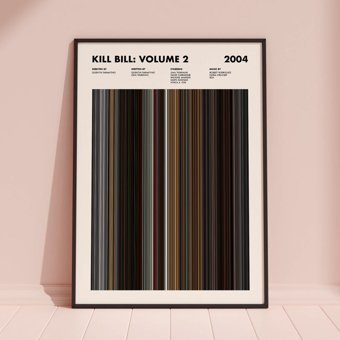 Kill Bill Vol 2 Movie Barcode Poster