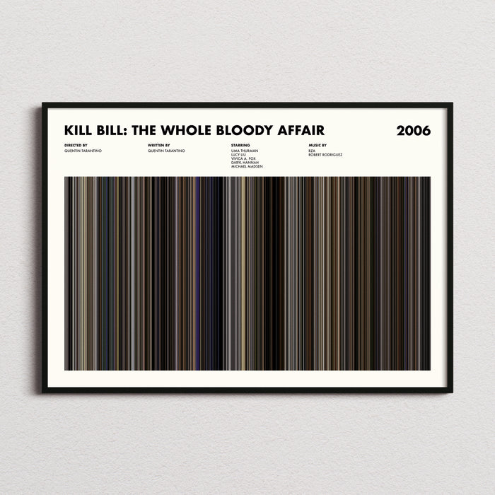 Kill Bill: The Whole Bloody Affair Movie Barcode Poster