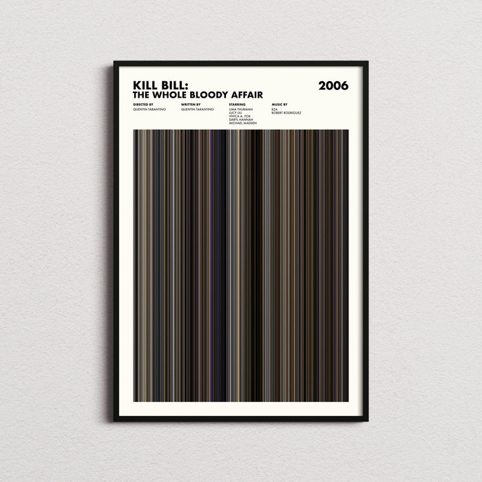 Kill Bill: The Whole Bloody Affair Movie Barcode Poster