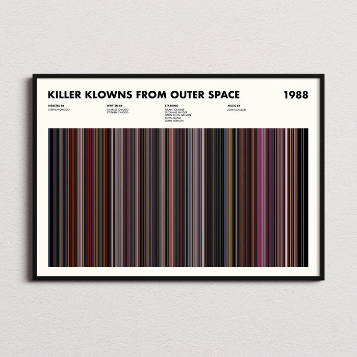 Killer Klowns From Outer Space Movie Barcode Movie Barcode Poster
