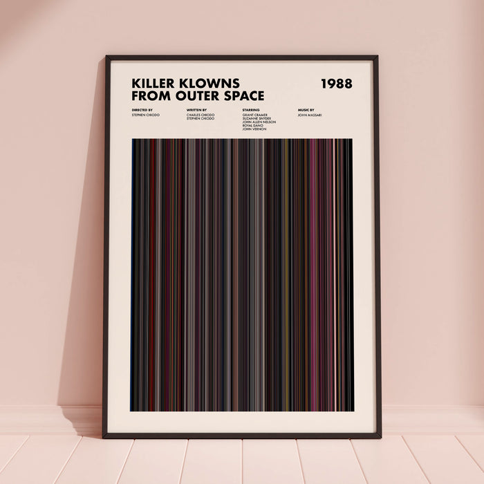 Killer Klowns From Outer Space Movie Barcode Movie Barcode Poster