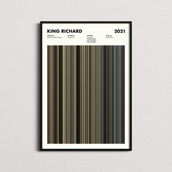 King Richard Movie Barcode Poster