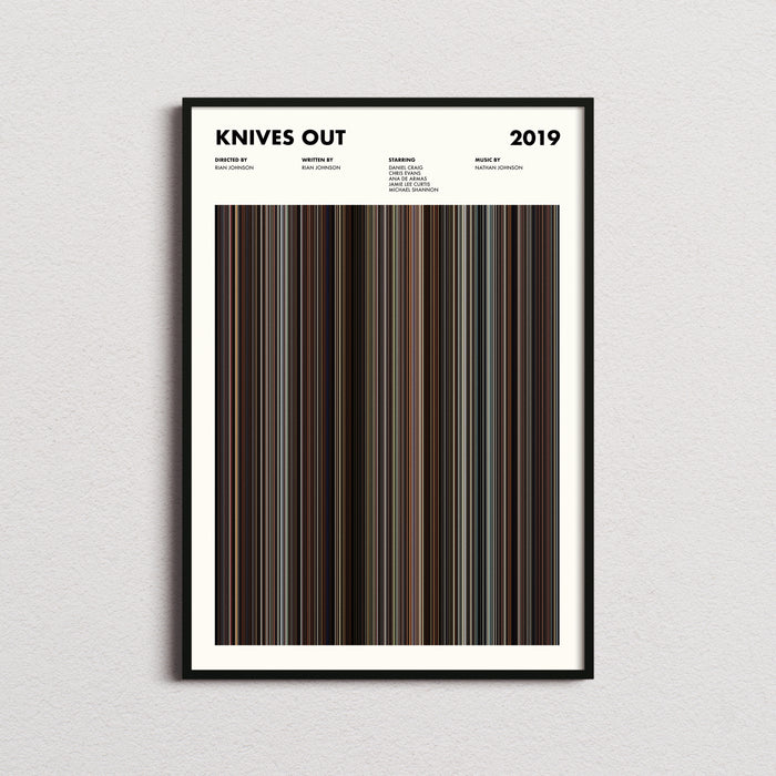 Knives Out Movie Barcode Poster