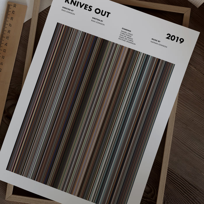 Knives Out Movie Barcode Poster