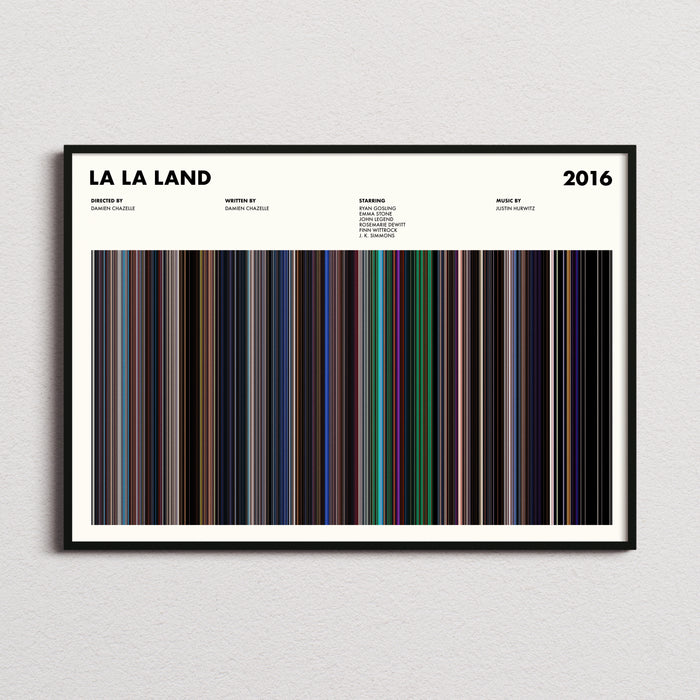 La La Land Movie Barcode Poster