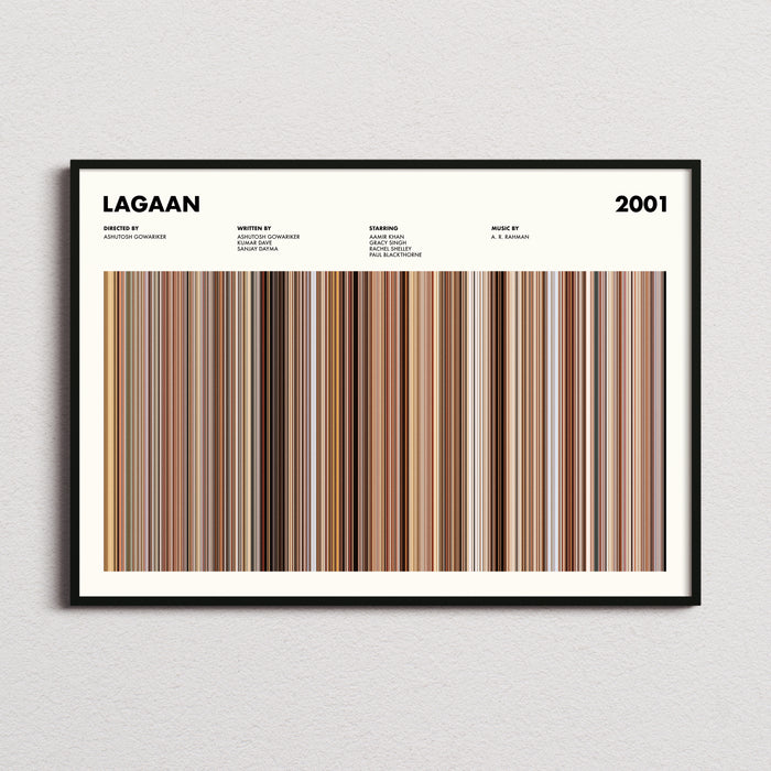Lagaan Movie Barcode Poster