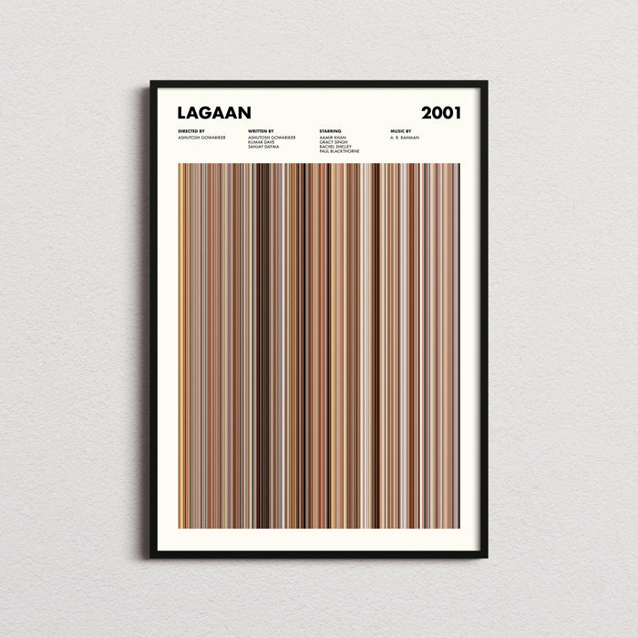 Lagaan Movie Barcode Poster