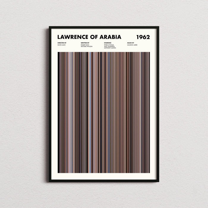 Lawrence of Arabia Movie Barcode Poster