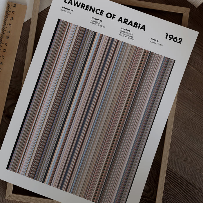 Lawrence of Arabia Movie Barcode Poster