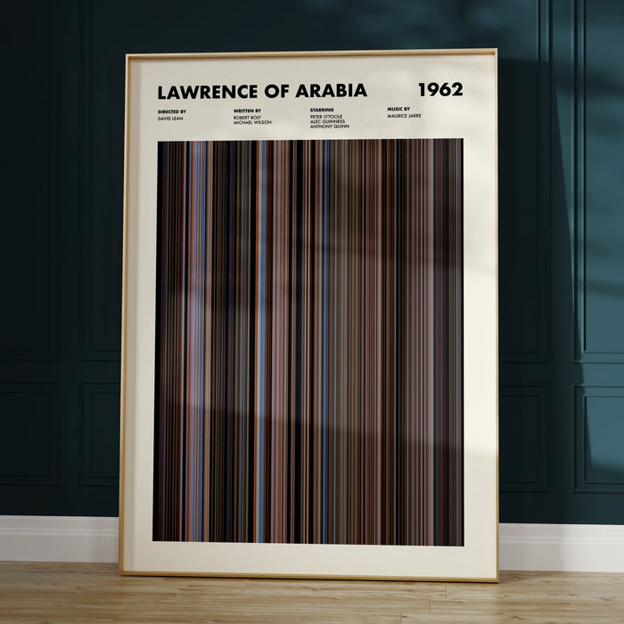 Lawrence of Arabia Movie Barcode Poster