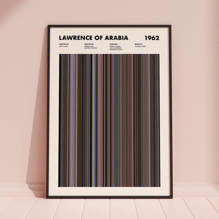 Lawrence of Arabia Movie Barcode Poster