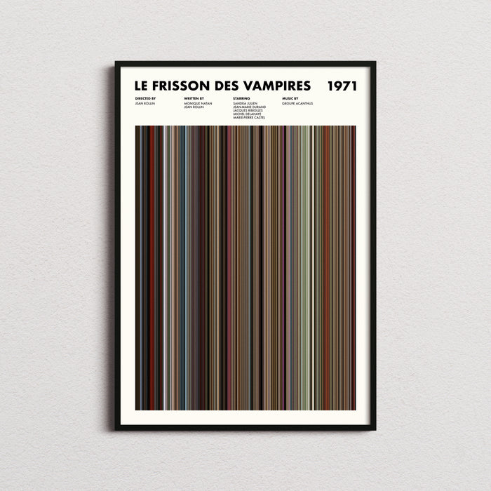 Le Frisson Des Vampires Movie Barcode Poster