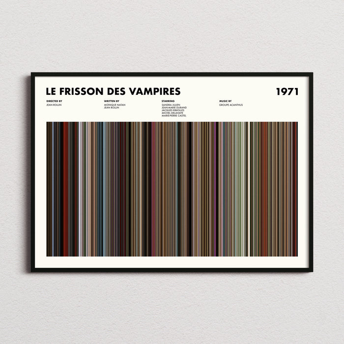 Le Frisson Des Vampires Movie Barcode Poster