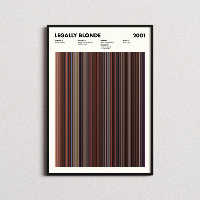 Legally Blonde Movie Barcode Poster