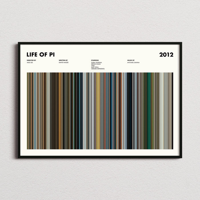 Life of Pi Movie Barcode Poster