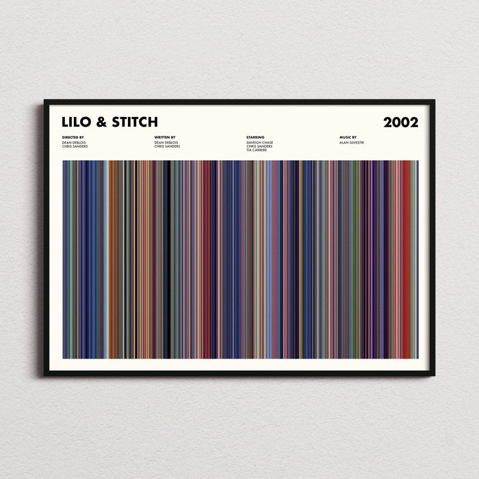 Lilo and Stitch Movie Barcode Poster