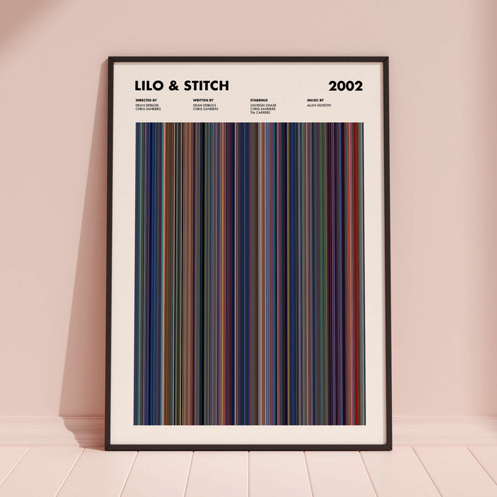 Lilo and Stitch Movie Barcode Poster