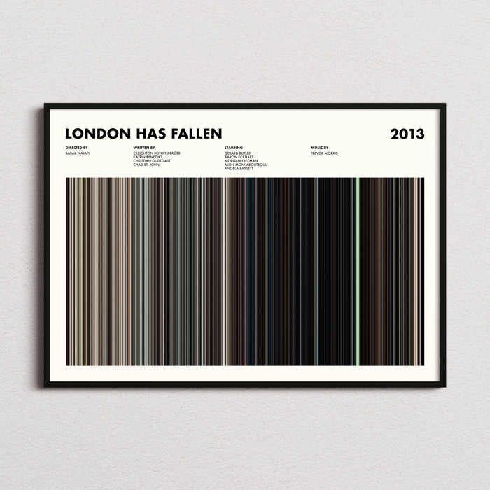 London Has Fallen Movie Barcode Poster