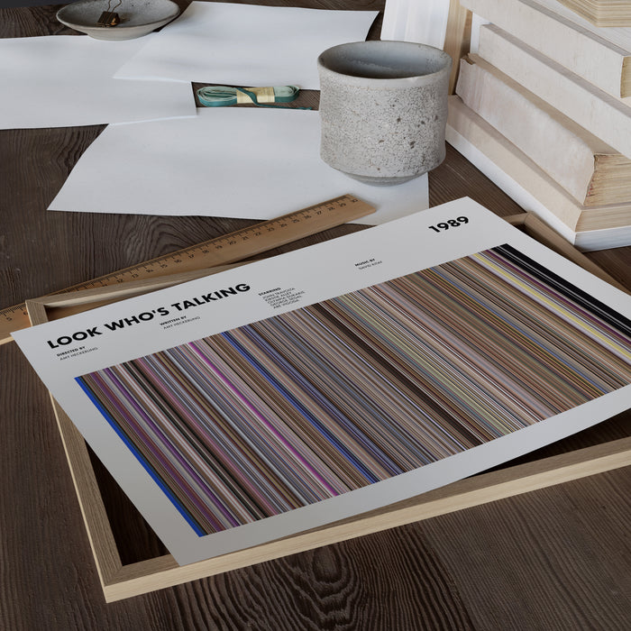 Look Who's Talking Movie Barcode Poster