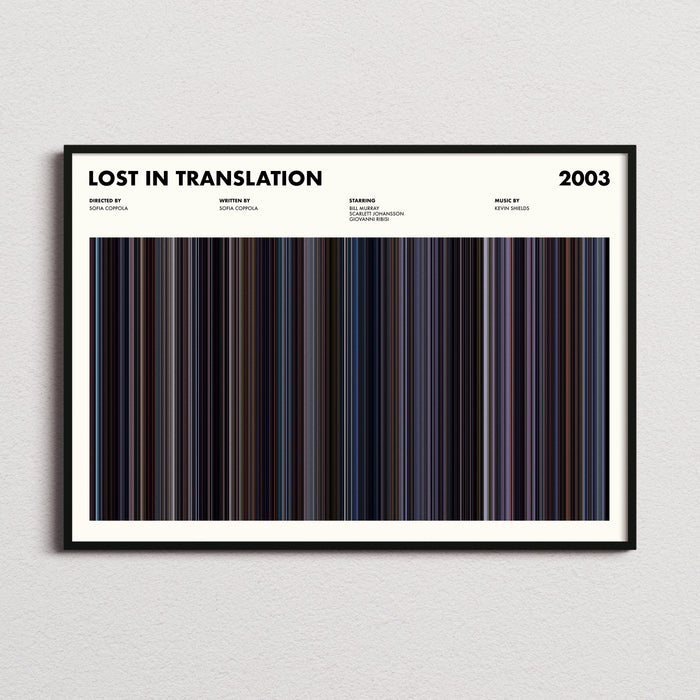 Lost In Translation Movie Barcode Poster