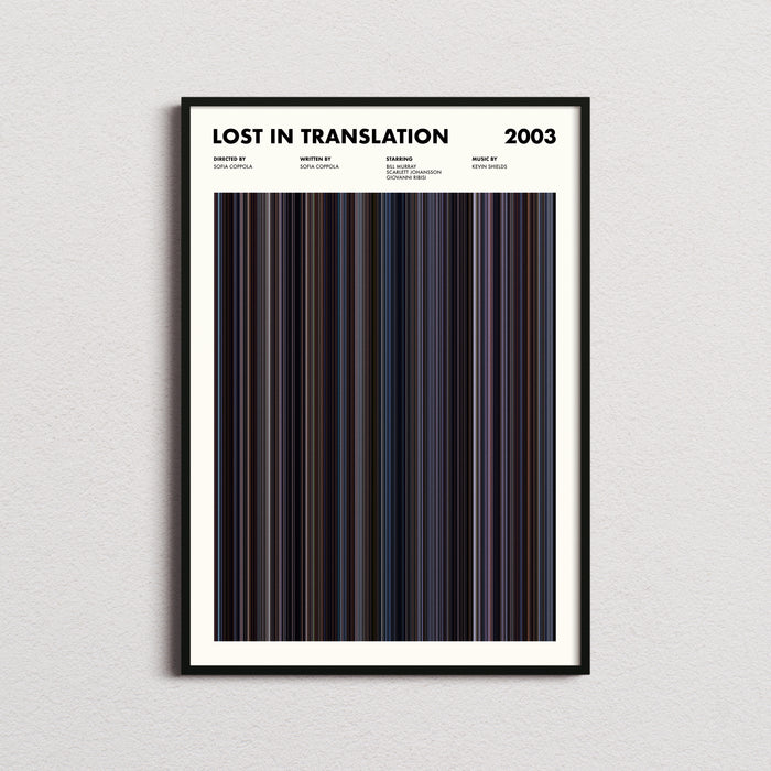Lost In Translation Movie Barcode Poster