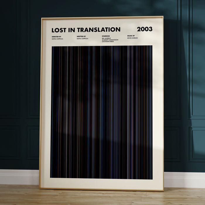 Lost In Translation Movie Barcode Poster