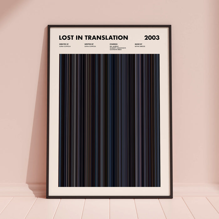 Lost In Translation Movie Barcode Poster