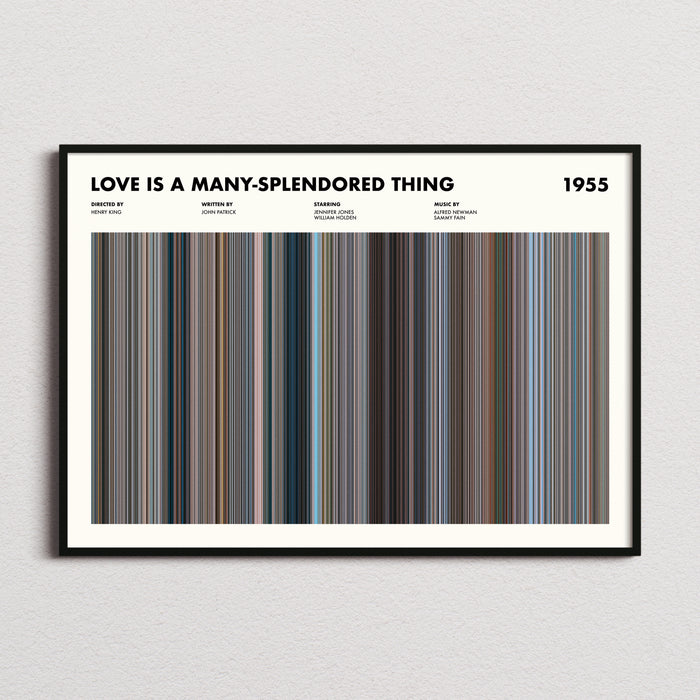 Love Is A Many-Splendored Thing Movie Barcode Poster