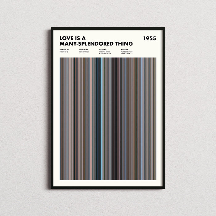 Love Is A Many-Splendored Thing Movie Barcode Poster