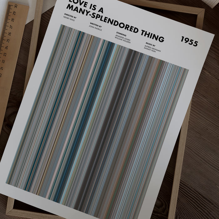 Love Is A Many-Splendored Thing Movie Barcode Poster