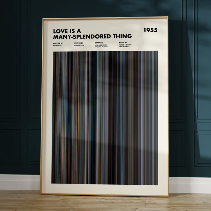 Love Is A Many-Splendored Thing Movie Barcode Poster