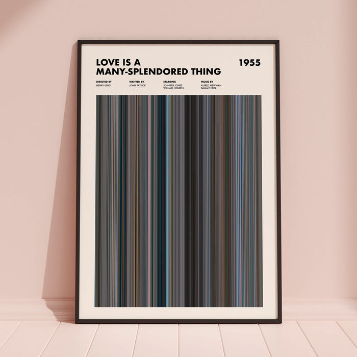 Love Is A Many-Splendored Thing Movie Barcode Poster