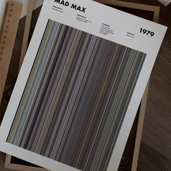 Mad Max 1979 Movie Barcode Poster