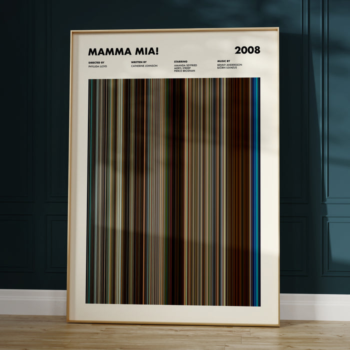 Mamma Mia Movie Barcode Poster