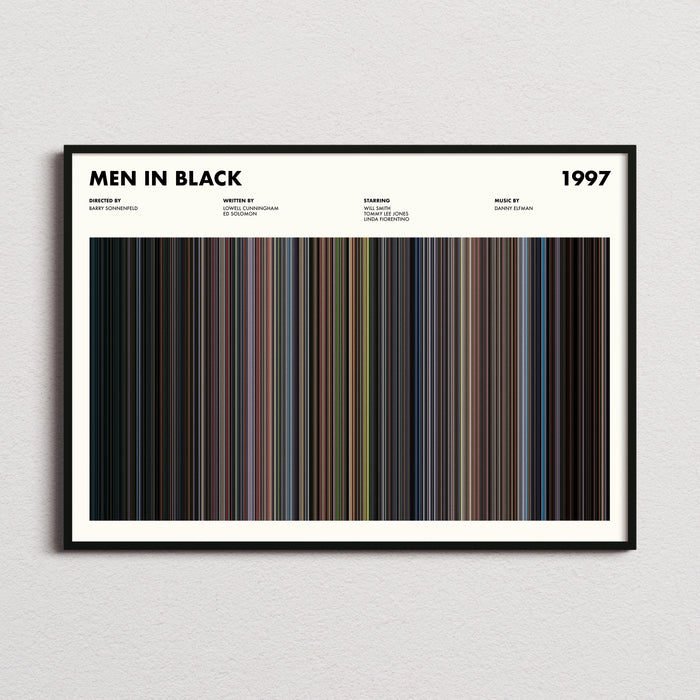Men In Black Movie Barcode Poster