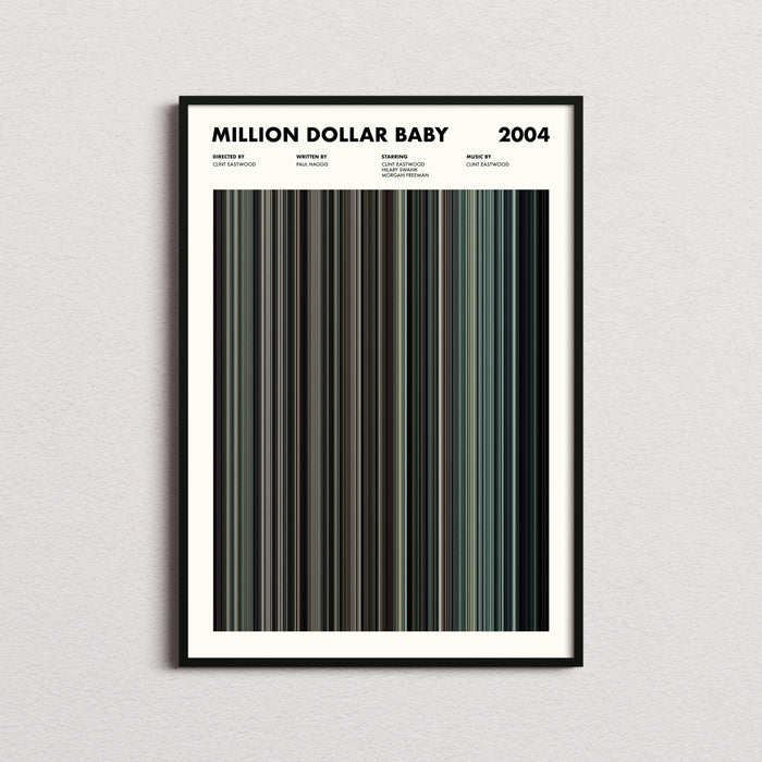 Million Dollar Baby Movie Barcode Poster