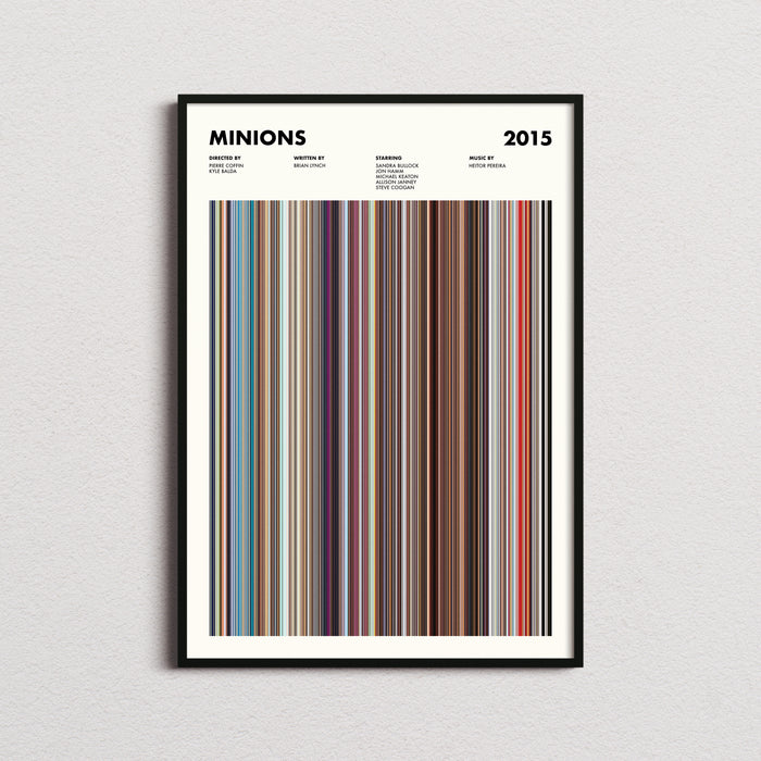 Minions Movie Barcode Poster