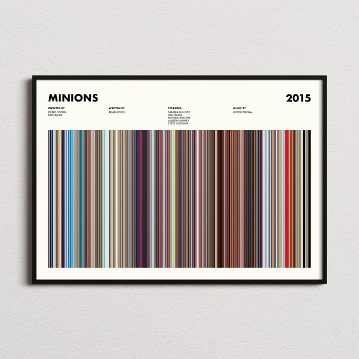 Minions Movie Barcode Poster